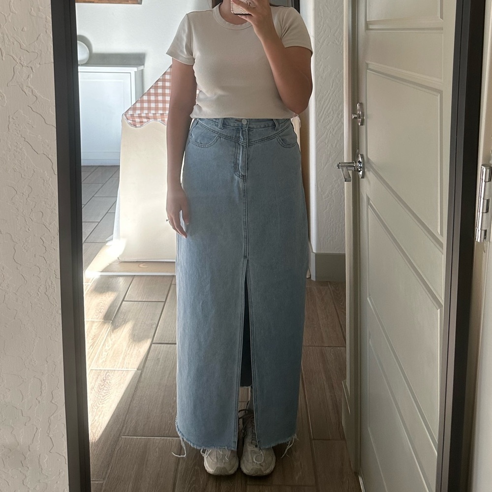 Denim Maxi Skirt
